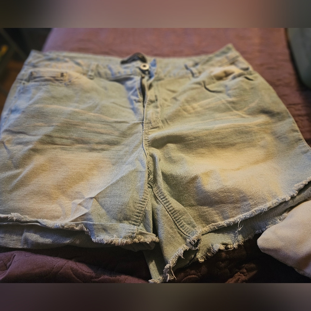 Plus size denim shorts